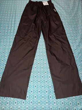 Expresso Brown Elastic-Waist scrub Pants